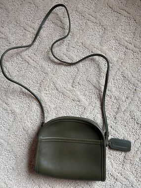 Coach Olive Green Leather Crossbody Bag